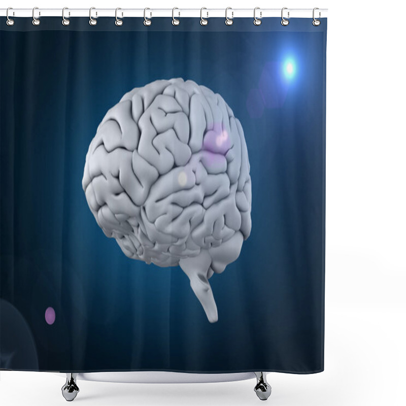 Personality  Composite Image Of Brain Shower Curtains