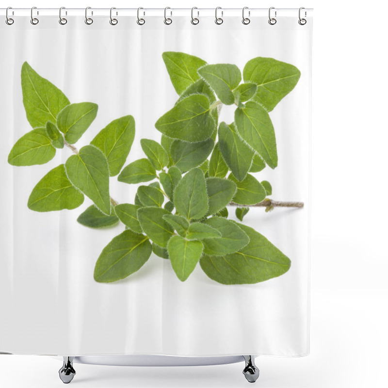 Personality  Oregano Or Marjoram Leaves Isolated On White Background Cutout Shower Curtains