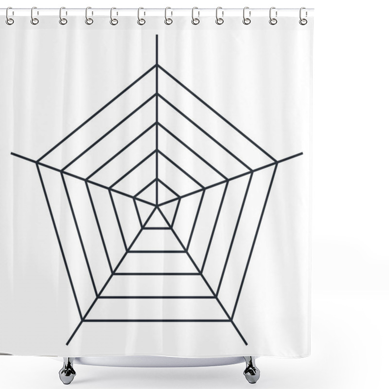 Personality  Spider Web Vector  Illustration On White Background  Shower Curtains