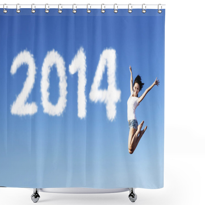 Personality  Happy New Year 2014 Shower Curtains