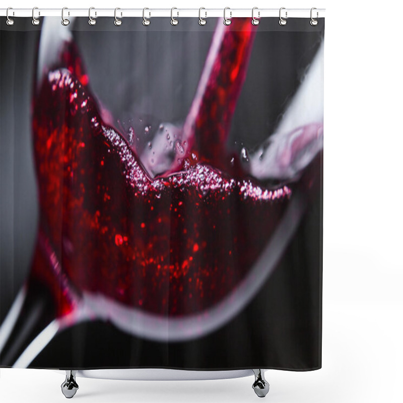 Personality   Red Wine  Shower Curtains