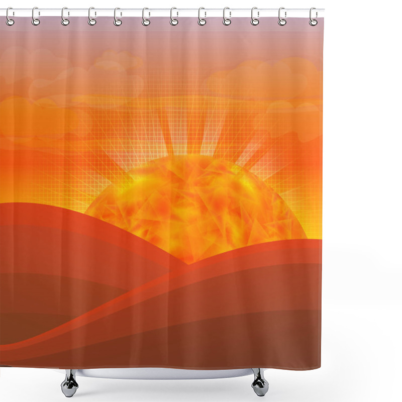 Personality  Sun Rises2 Shower Curtains