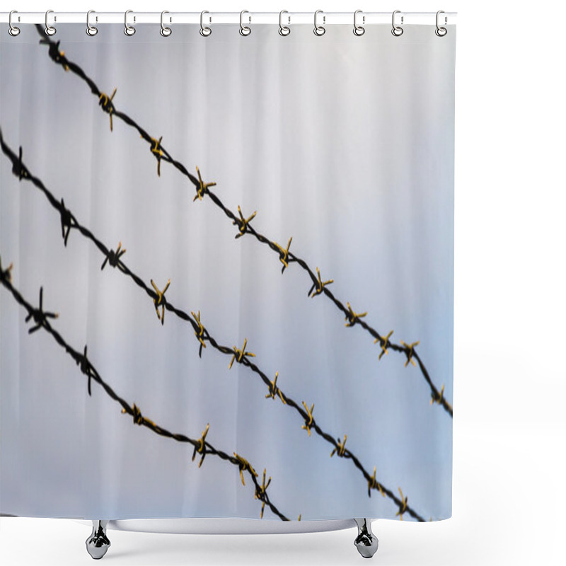 Personality  Three Barbed Wires Shower Curtains