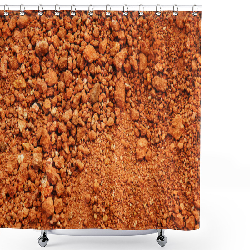 Personality  Red Earth Or Soil Background Shower Curtains