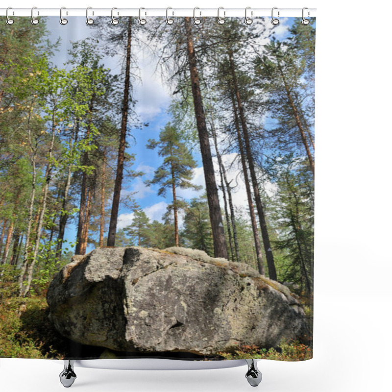 Personality  Reserve Kolovesi. Finland Shower Curtains