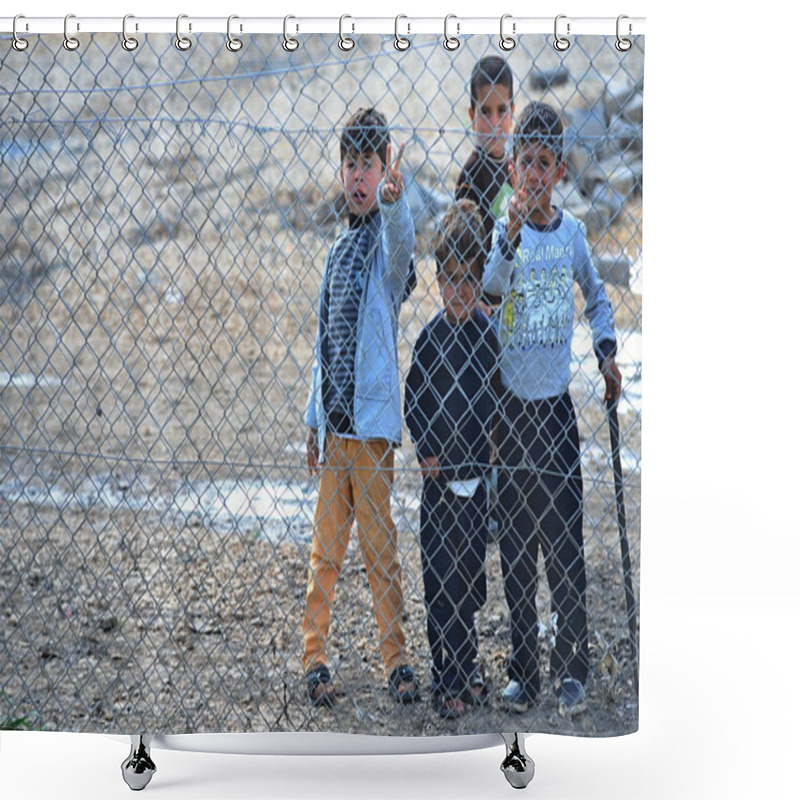 Personality  People In Refugee Camp Shower Curtains