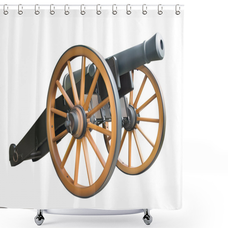 Personality  Old Artillery Cannon Shower Curtains