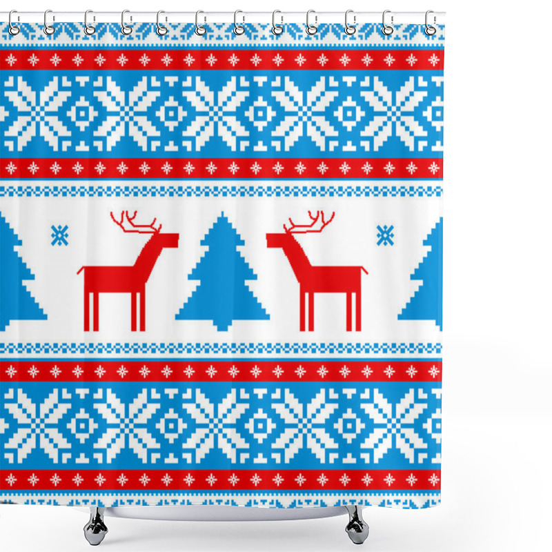 Personality  Christmas Pattern Shower Curtains