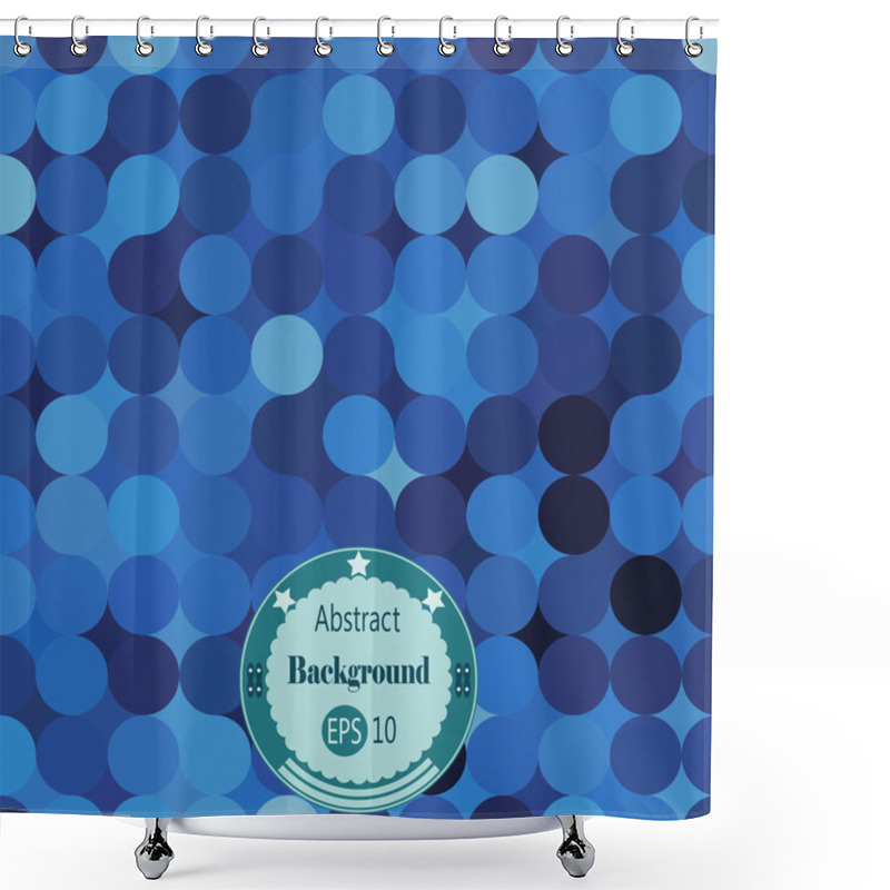 Personality  Abstract Geometric Background With Rounds. Vector Illustration. EPS 10. Shower Curtains