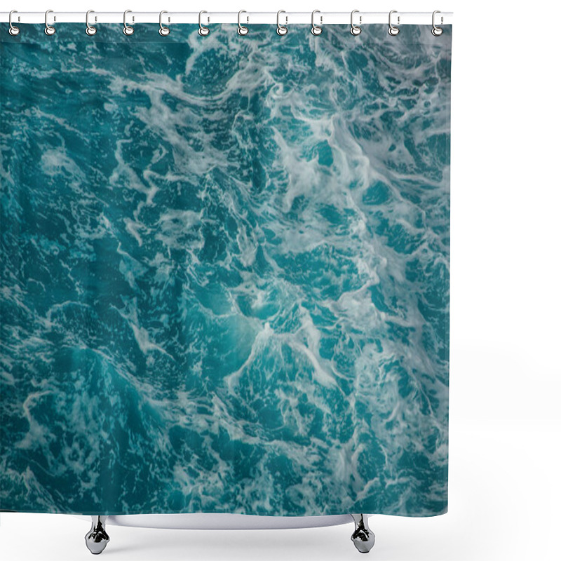 Personality  Blue Waves Of The Ocean Shower Curtains