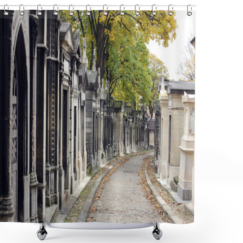 Personality  Pere Lachaise Cemetery Paris, France Shower Curtains