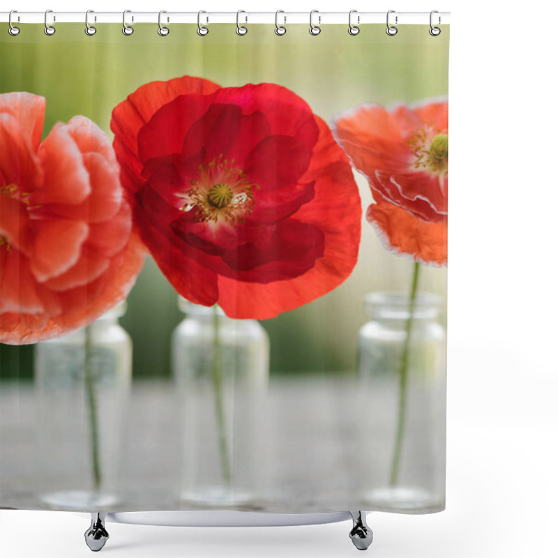 Personality  Tender Poppy Flowers Shower Curtains