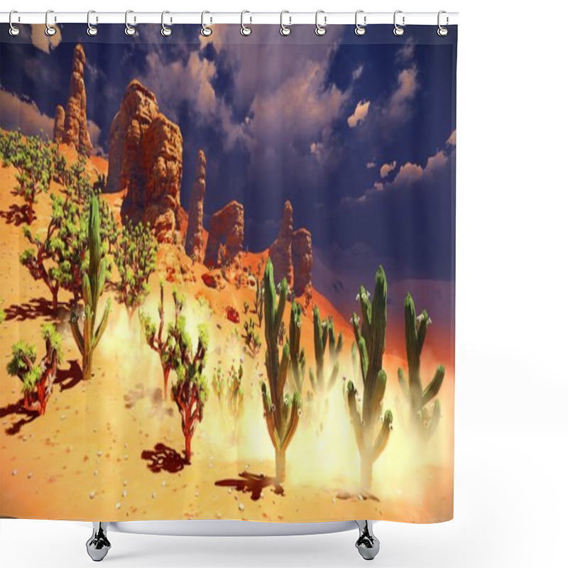 Personality  Joshua Trees On Desert Shower Curtains