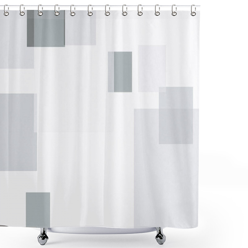 Personality  Textured Abstract Minimalist Grey Illustration With Squares Useful As A Background Shower Curtains