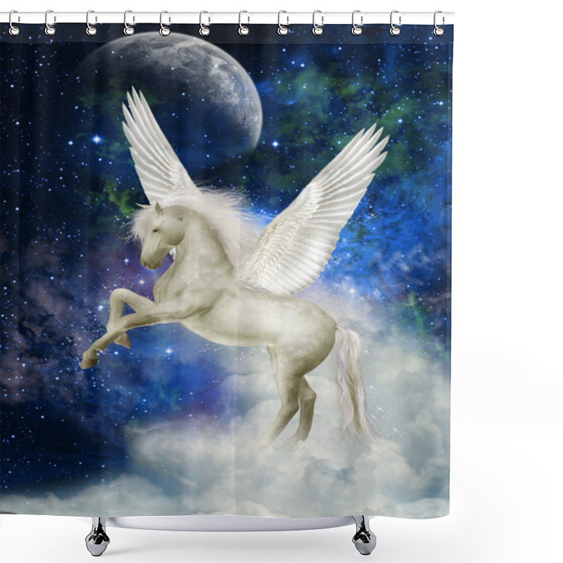 Personality  Pegasus Shower Curtains