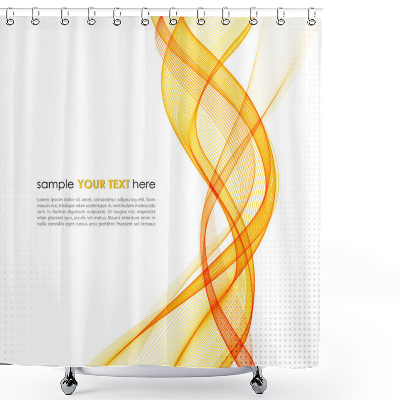 Personality  Abstract Orange Line Vector Background Shower Curtains