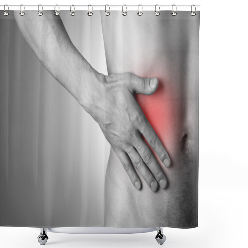 Personality  Pain In The Right Side. Attack Of Appendicitis Shower Curtains