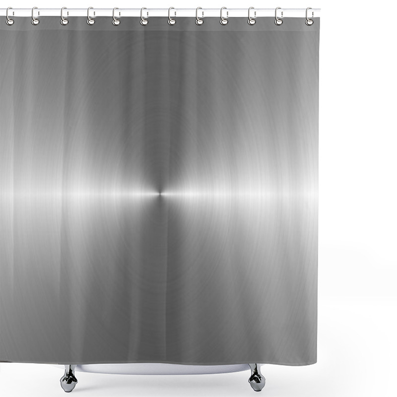 Personality  Circular Metal Texture Shower Curtains