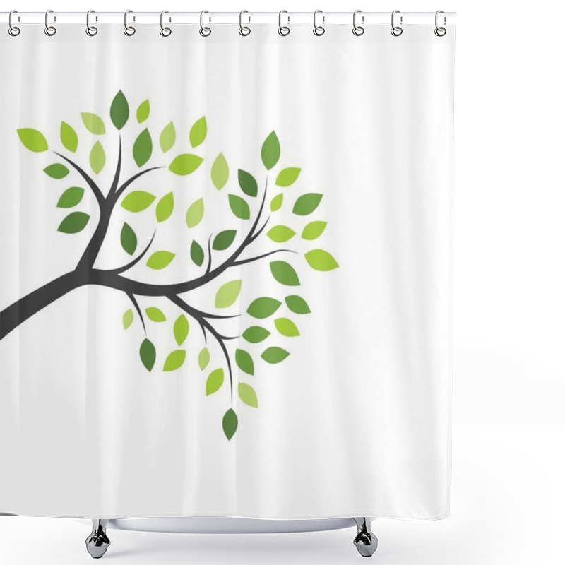 Personality  Tree Branch Vector Ilustration Design Template Shower Curtains