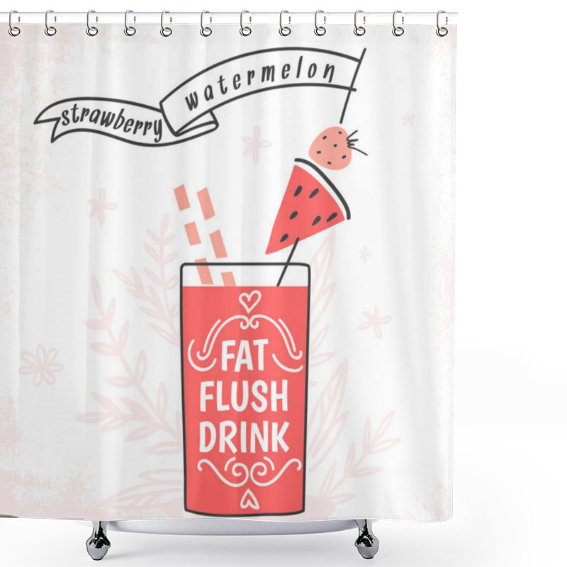 Personality  Detox Fat Flush Drink Recipe. Shower Curtains