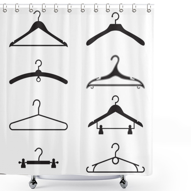 Personality  Hangers Icons Shower Curtains