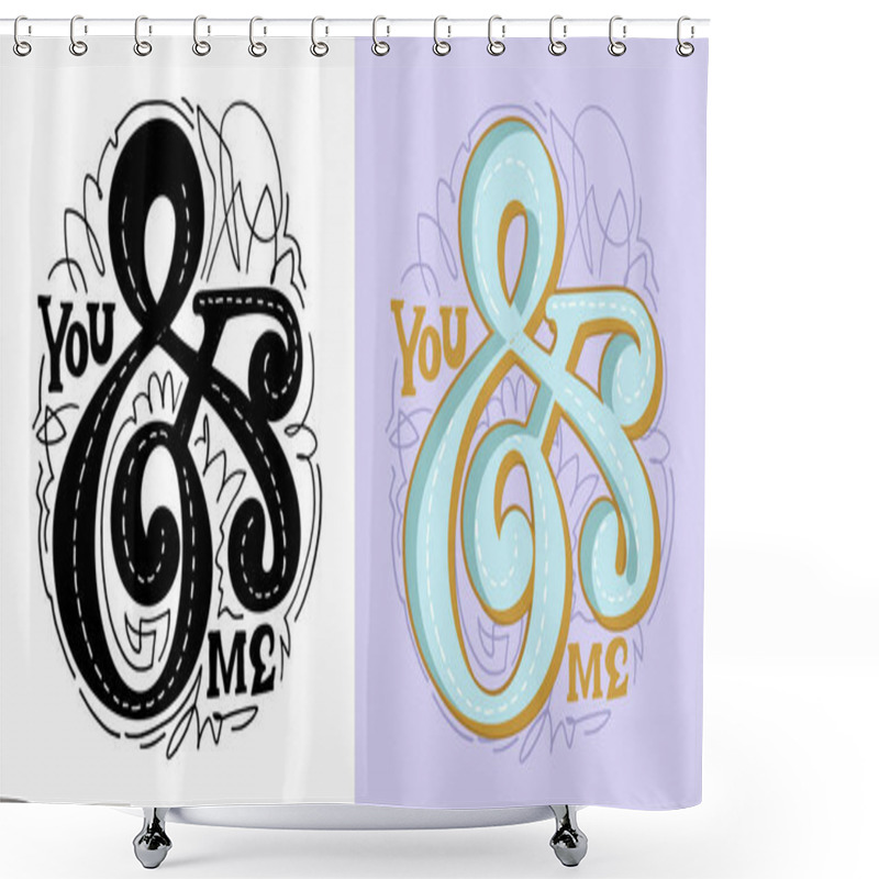 Personality  Cute Hand Drawn Doodle Lettering Quote. Lettering For T-shirt Design, Mug Print, Bag Print, Clothes Fashion. 100% Hand Drawn Vector Image. Shower Curtains