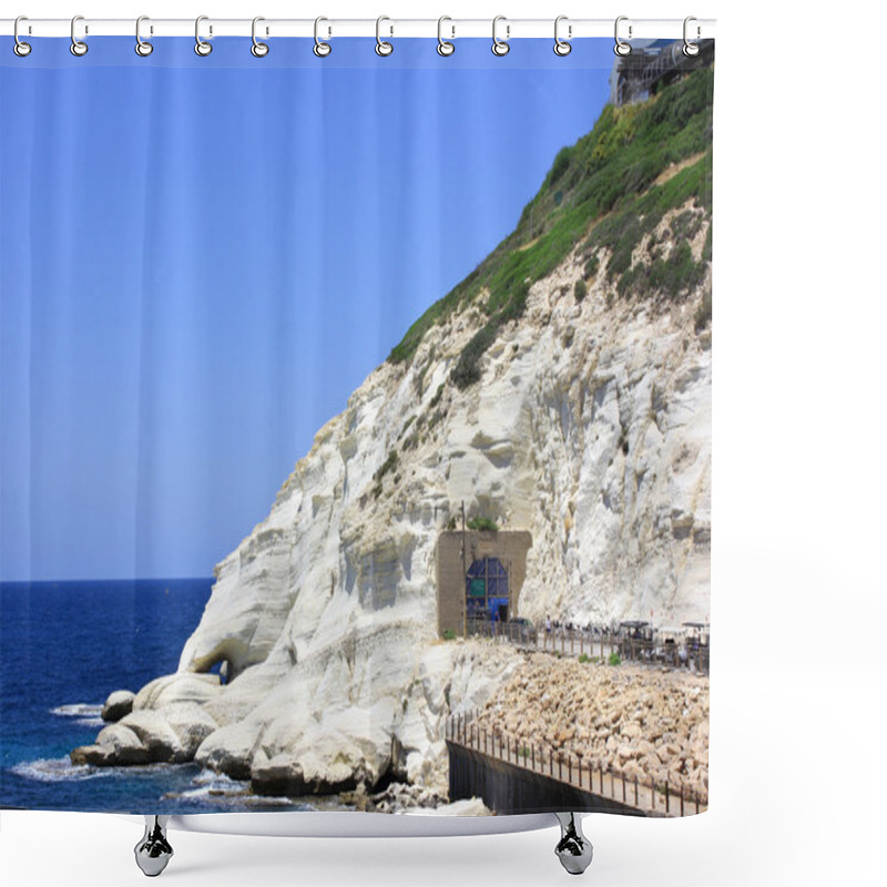 Personality  Nature Reserve Rosh HaNikra Is A Geologic Formation In Israel Shower Curtains