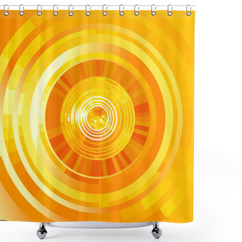 Personality  Abstract Yellow Futuristic  Tunnel  Background. Shower Curtains