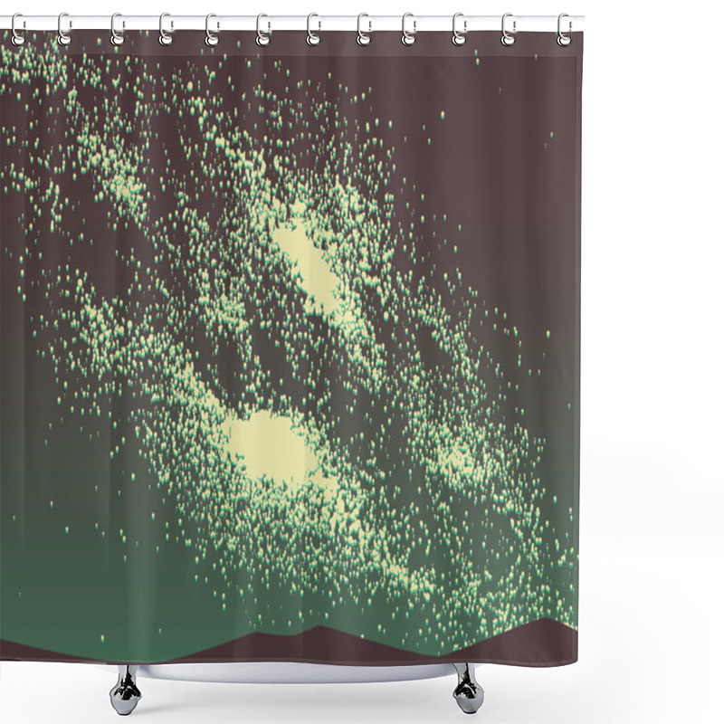 Personality  Milky Way Galaxy Shower Curtains