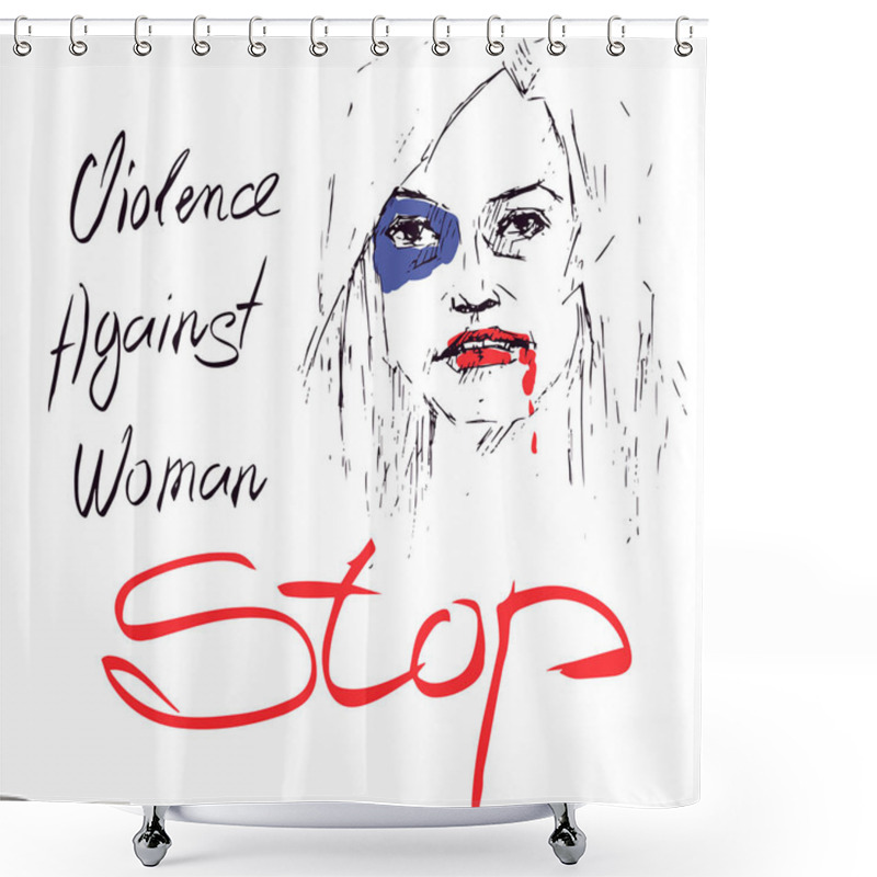 Personality  Limination Of Violence Against Women Shower Curtains