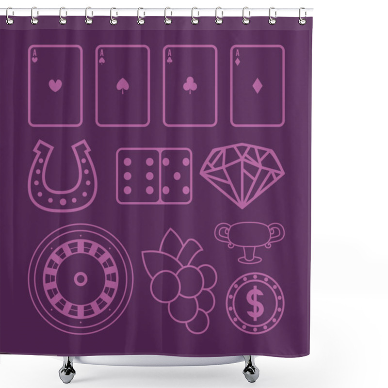 Personality  Casino Game Bets Shower Curtains