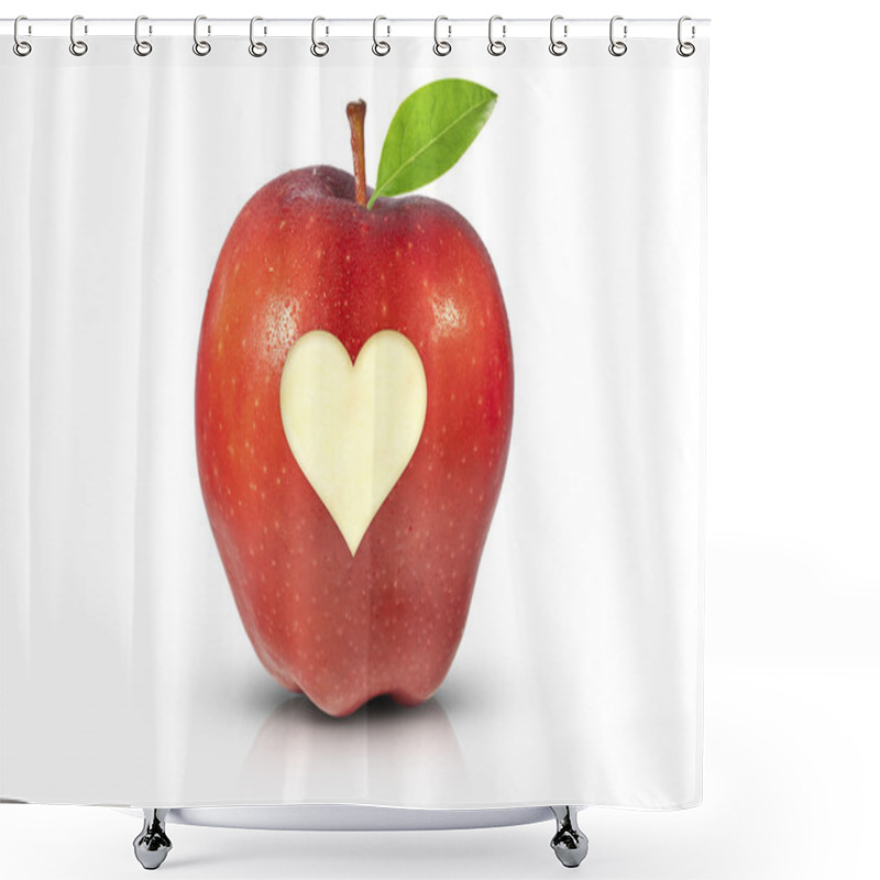 Personality  Red Apple For Health Shower Curtains