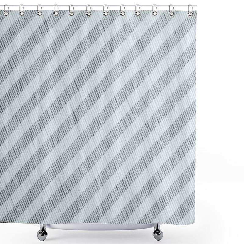 Personality  Full Frame Image Of Striped Textile Fabric Background Shower Curtains