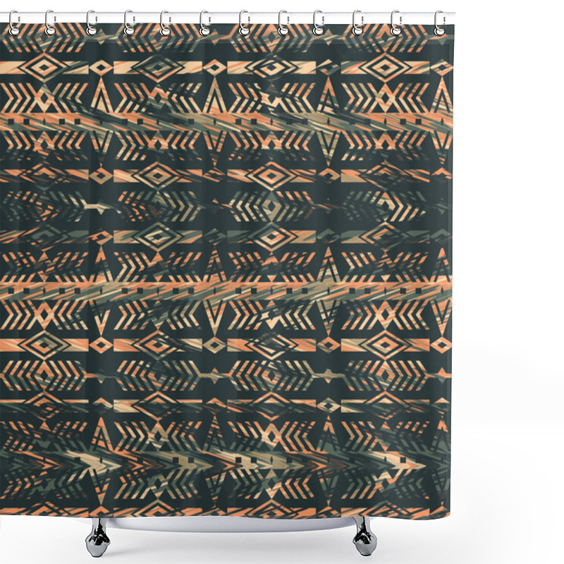 Personality  Tribal Ethnic Seamless Pattern Shower Curtains