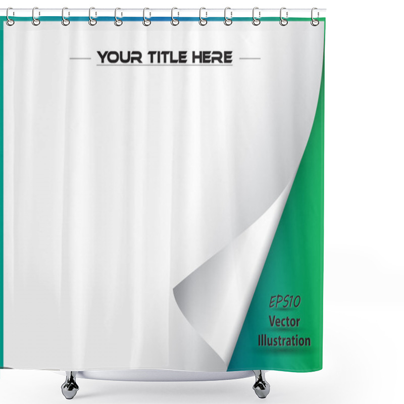 Personality  Page Curl Vector With Copyspace Shower Curtains