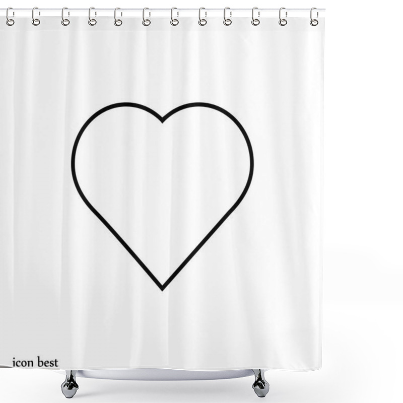 Personality  Heart Simple Icon Shower Curtains