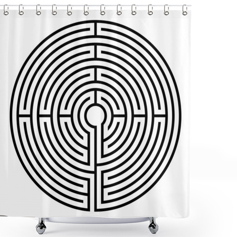 Personality  Labyrinth Shower Curtains