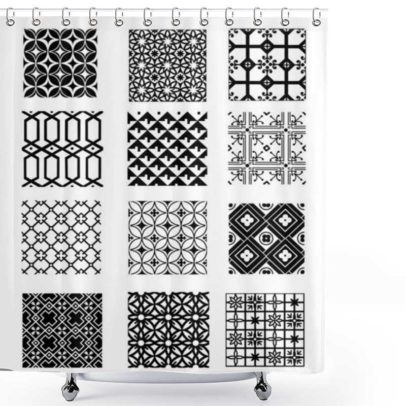 Personality  Set Of Patterns Shower Curtains