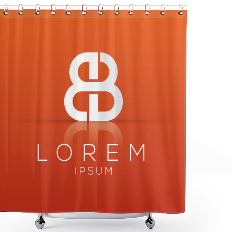 Personality  Alphabet Logo Design Shower Curtains