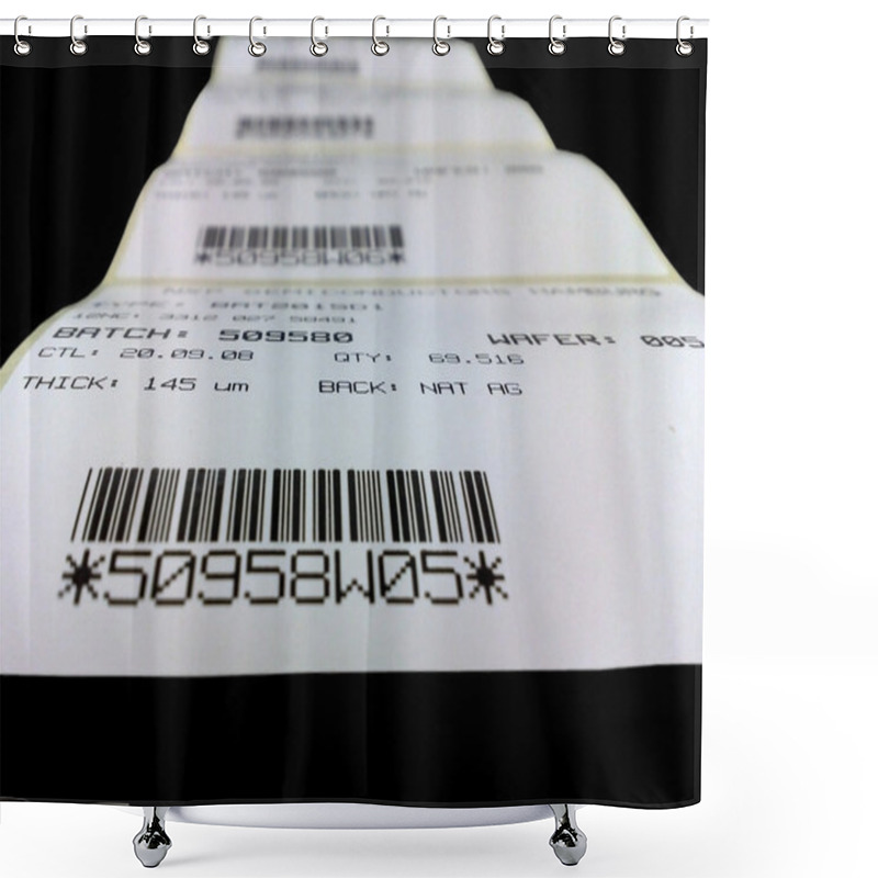 Personality  Labels With The Printed Bar Codes Shower Curtains