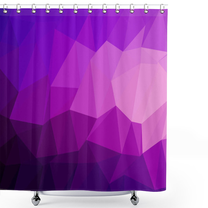 Personality  Dark Purple Vector Abstract Mosaic Pattern. Shower Curtains