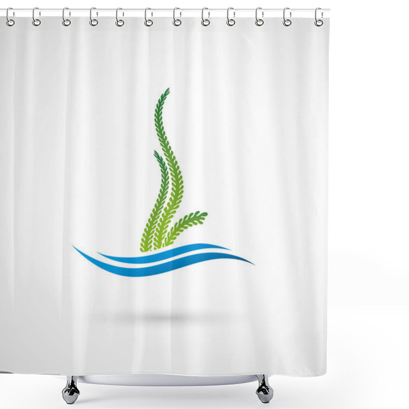 Personality  Seaweed Label Shower Curtains