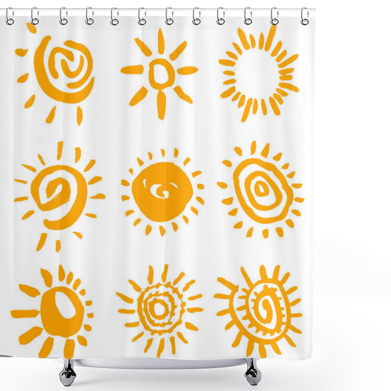 Personality  Sun Symbols Shower Curtains