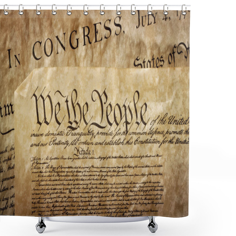 Personality  The Constitution For The United States Of America Shower Curtains