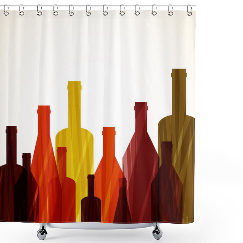 Personality  Wine Menu Template. Shower Curtains