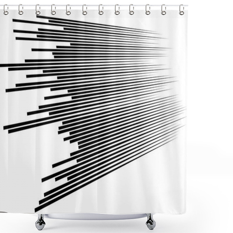 Personality  3d Lines Pattern In Perspective. Oblique, Slanting Stripes. Dimi Shower Curtains