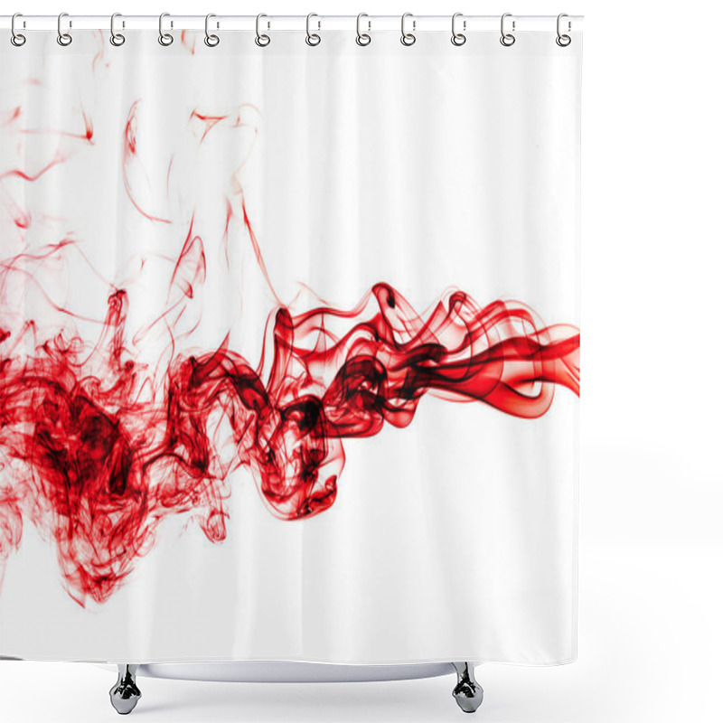 Personality  Red Smoke Abstract Background. Shower Curtains