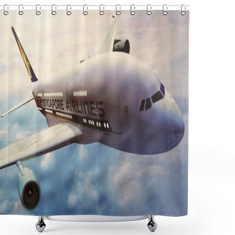 Personality  International Tourism Exchange Exhibition Shower Curtains