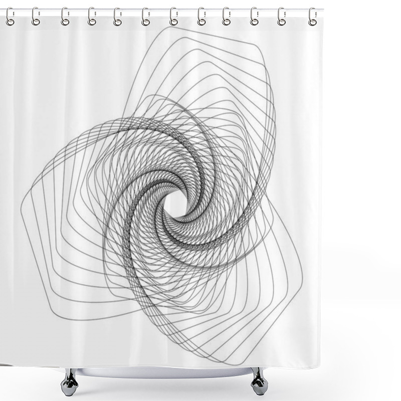 Personality  Abstract Spiral Rainbow Design Element On White Background Of Twist Lines. Vector Illustration Eps 10 Golden Ratio Traditional Proportions Vector Icon Fibonacci Spiral. For Elegant Business Card Shower Curtains