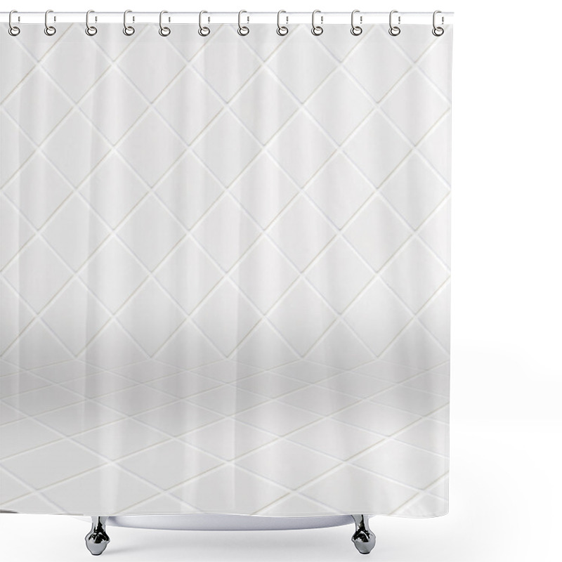 Personality  Modern Beige Mosaic With Small Diamonds Shower Curtains